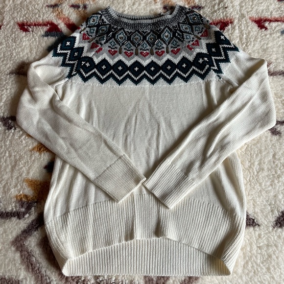 Ann Taylor Factory Fair Isle Embellished Sweater - Picture 1 of 3